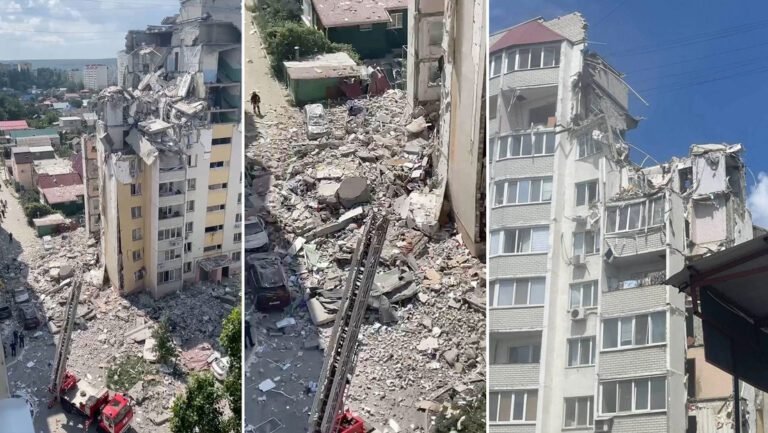 RUSIA: Explosión destruye gran parte de un edificio residencial